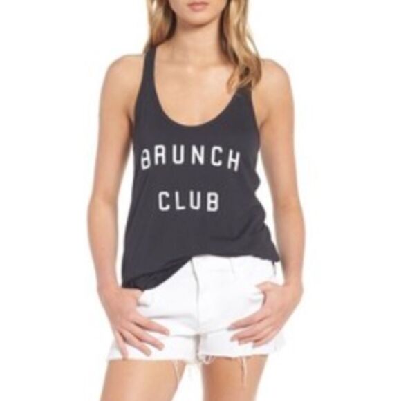 South Parade Grey “BRUNCH CLUB” Tank Top - Picture 1 of 8